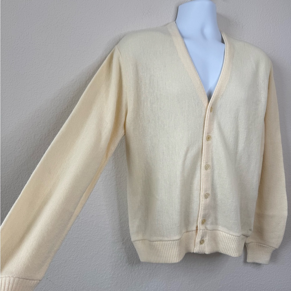 Vtg Casual Ralationships by Revere Cardigan 100%‎ Orlon Acrylic Sz L Grandpa - Picture 8 of 8